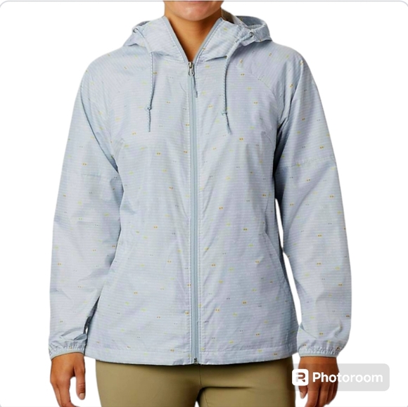 COLUMBIA Woman Jacket Windbreaker Water Resistant Full-length Hooded Jacket - Picture 1 of 11
